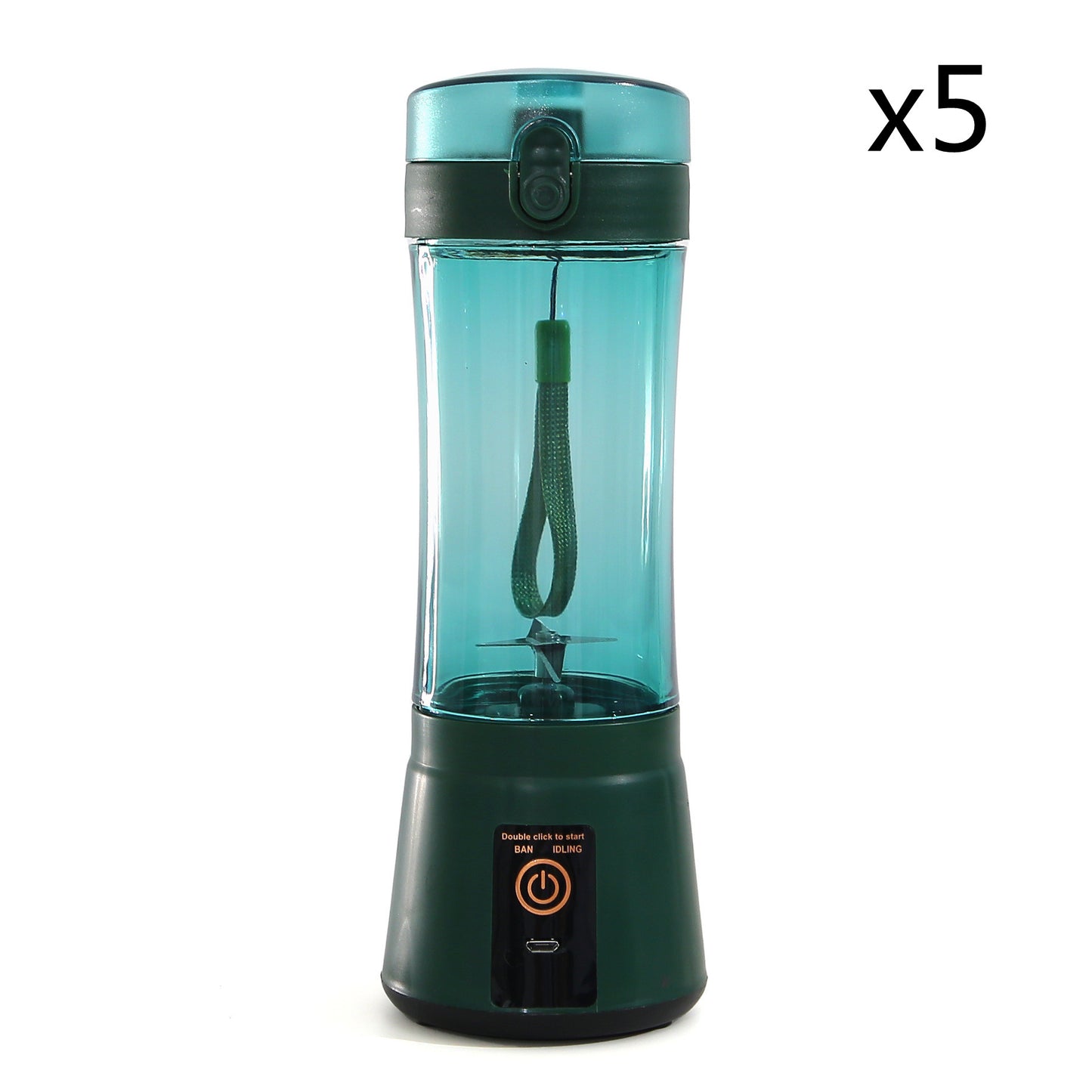 380ml USB Rechargeable Portable Personal Blender | 2000mAh, Food-Grade PC, Dual Safety Protection, Blue, Green, Pink & Yellow