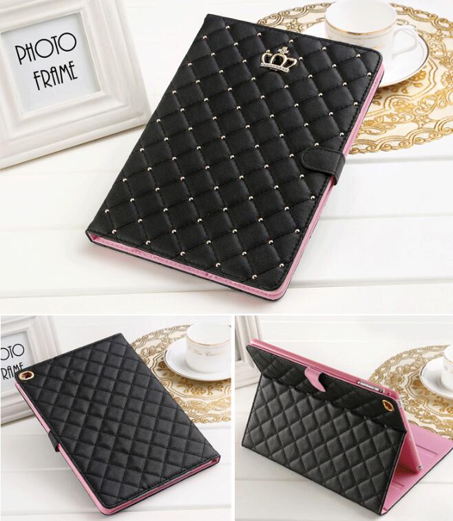 PU Leather iPad Case | Crown Design | PC Back | 8 Models | 5 Colours | iPad Mini, Air & Standard