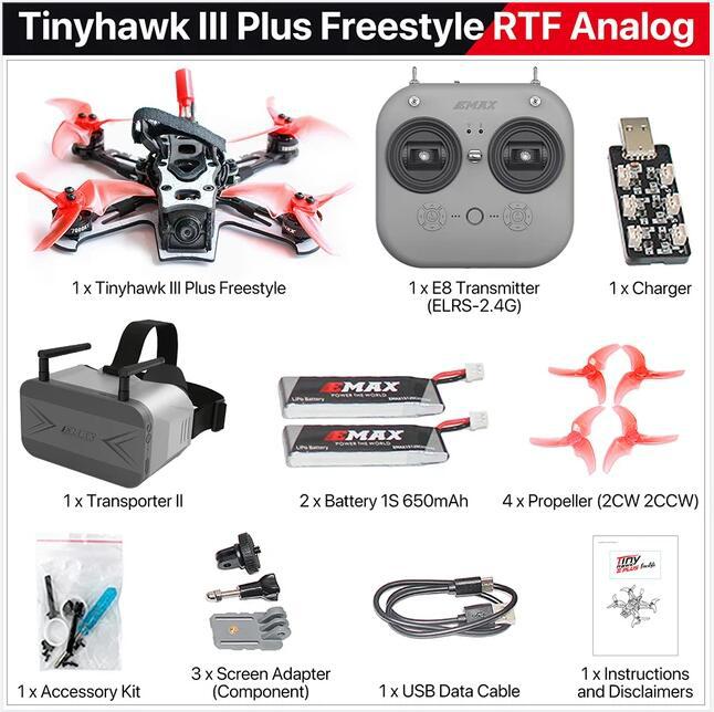 Tinyhawk III Plus Freestyle HD FPV Drone | ELRS 2.4G with Transporter II Goggles