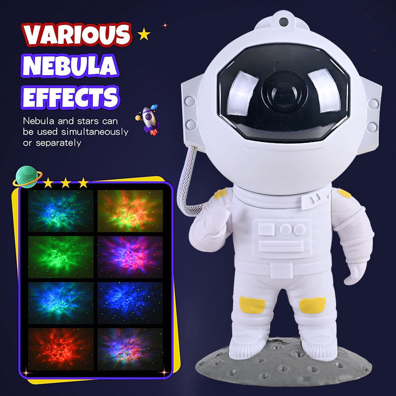 Astronaut Galaxy Star Projector Night Light | USB | <5W | 532nm Laser | Remote | Magnetic Detachable | 22cm | ABS+PC | Nebula & Stars | Bedroom, Kids & Gift