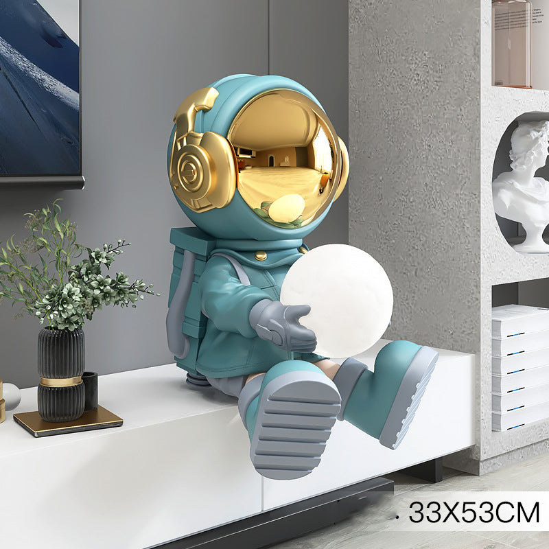 Galaxy Astronaut Night Light Ornament | 59x30cm, 6 Colour Styles, Glass Steel, Home Decor & Gift