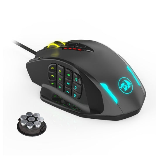 Redragon M908 Impact RGB Gaming Mouse | 500–12400 DPI, Adjustable Weight, Ergonomic | Black