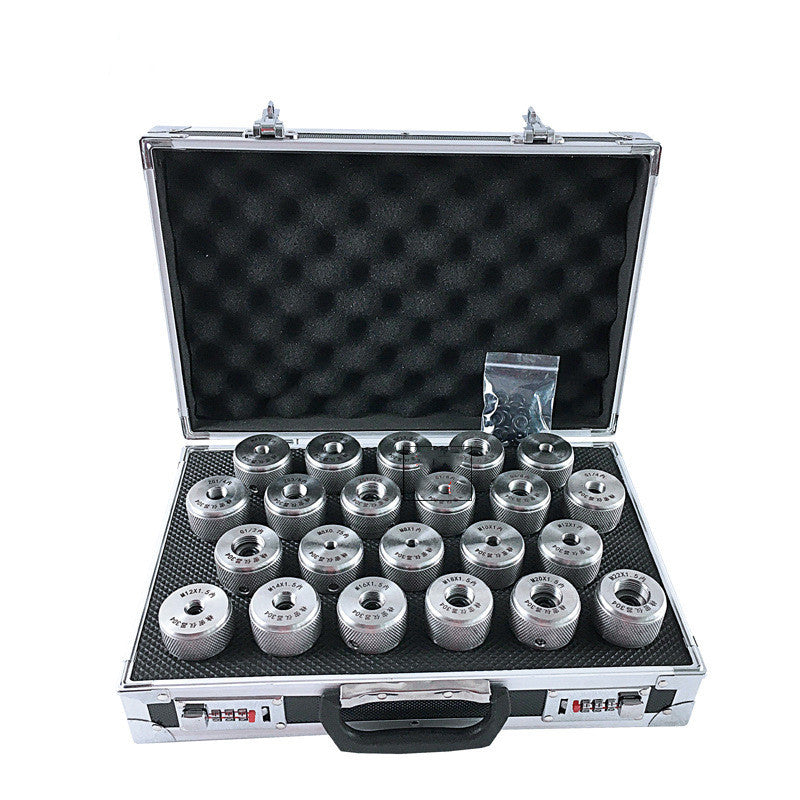 22-Piece Stainless Steel Pressure Instrument Adapter Set | M20×1.5 to NPT, ZG, G & Metric Thread Connectors