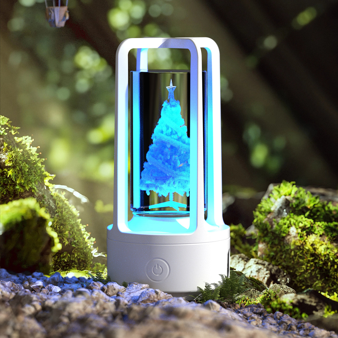 2-in-1 Bluetooth Speaker & LED Night Lamp | Acrylic & Crystal | Touch Sensor | 2,500mAh | 5W | Wireless Charging | 13 Motifs | Black & White | Valentine's Day Gift | Home & Party Decor