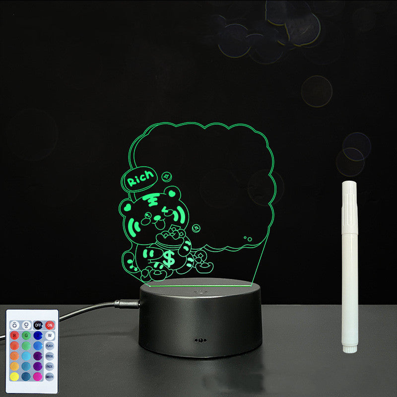 LED Acrylic Handwriting Message Board | 3W 5V USB | Touch & Remote | 16 Designs | Acrylic + ABS | Erasable Pen Included