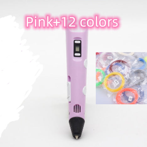 3D Printing Pen with PLA Filament | Adjustable Temp & Speed | LED Indicator | 185×45×10mm | Blue, Pink, Purple, Yellow & Camouflage | US/UK/EU/AU/USB | Pen & Filament Bundles