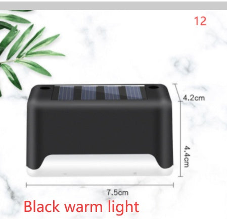 Solar LED Outdoor Step & Fence Light | Warm White | Auto On/Off | Waterproof | 75×44×42mm | European Style | Deck, Stairs, Garden & Pathway | 1–20pc Packs | Black & Brown