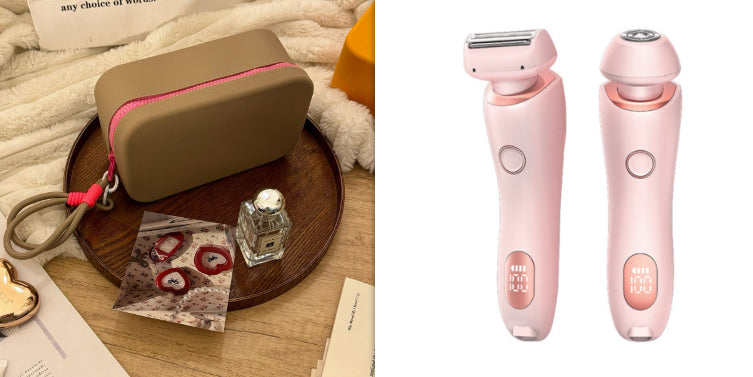 2-in-1 Women's Electric Shaver & Epilator | IPX7 Waterproof | USB Rechargeable | Full Body | Legs, Underarms & Bikini | Hypoallergenic | Wet & Dry | Pink & Blue