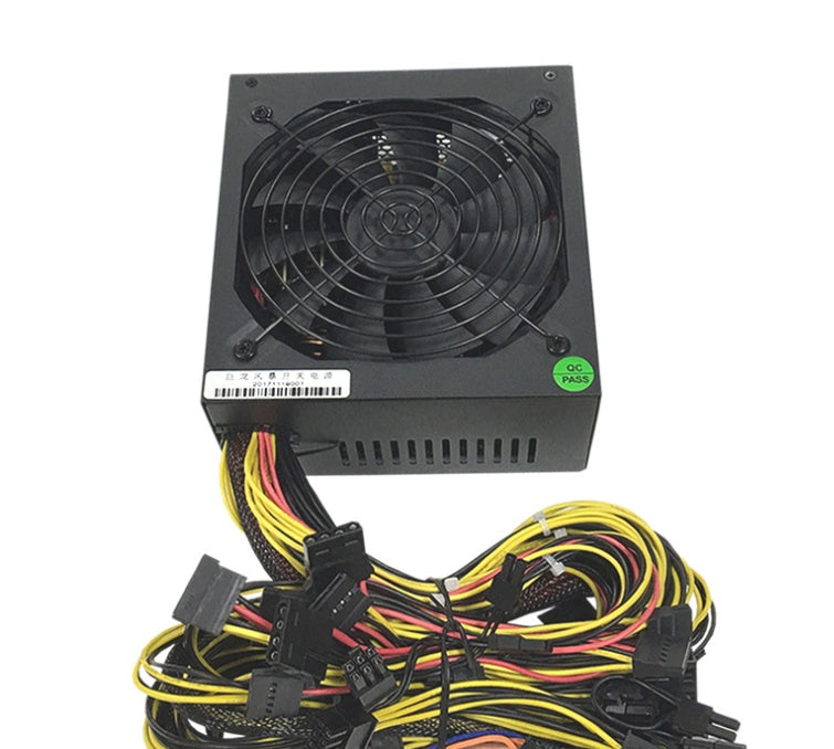 High-Wattage ATX Server & Multi-GPU Power Supply | Active PFC | 12×(6+2) PCIe | 4+4 CPU | CE Certified | AMD Compatible | Black