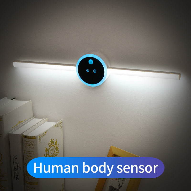 3-in-1 Smart LED Cabinet Light | 4000mAh | USB | 475×88×34mm | PIR Sensor, Clock & Timer | Removable | Stick-On | Wardrobe, Kitchen & Under-Cabinet Lighting