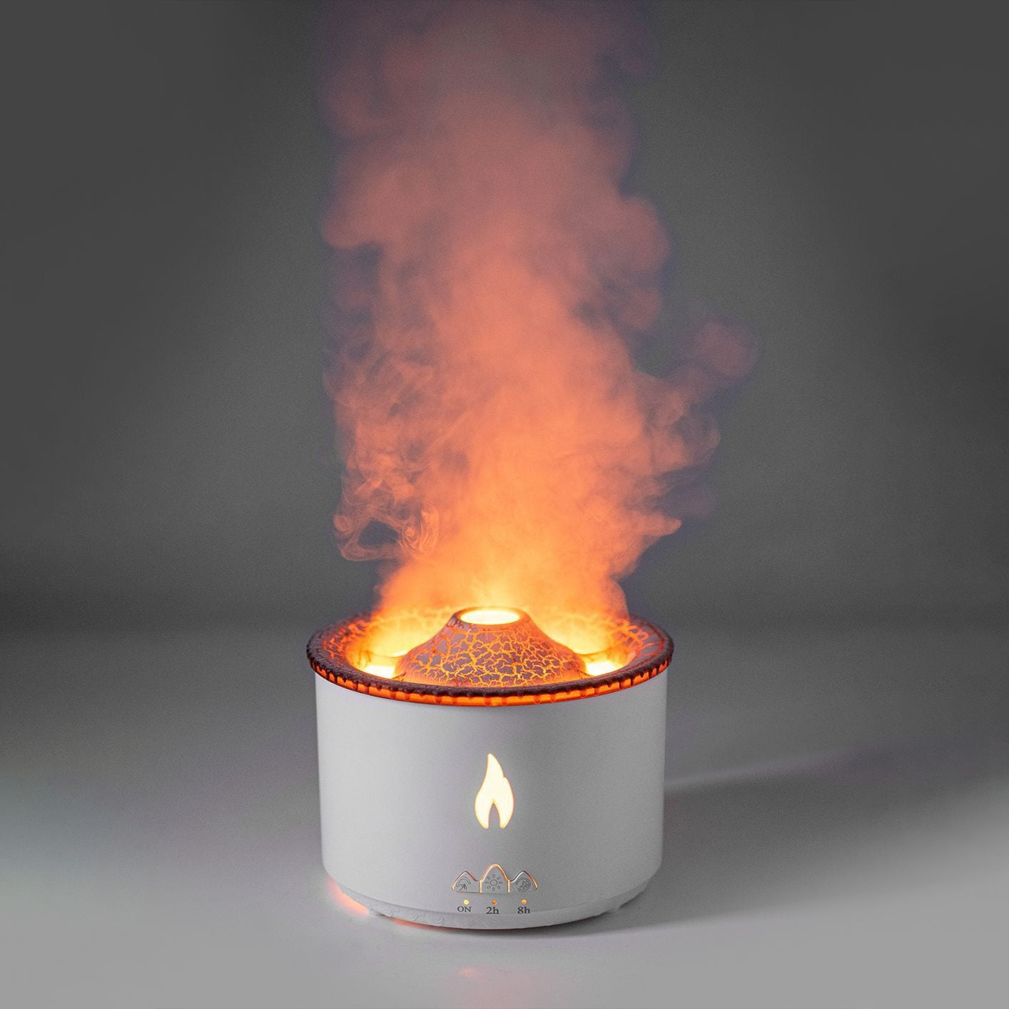 350ml Ultrasonic Flame & Jellyfish Smoke Ring Aromatherapy Humidifier Diffuser | 10W, 2/8hr Timer, AU/EU/UK/US Plug