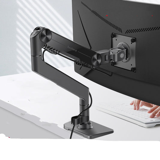 Gas Spring Monitor Arm Stand | 7K Aluminum Alloy, 2–11kg, Up to 36″ | Curved & Ultrawide Screen | Ergonomic Desk Mount | Black