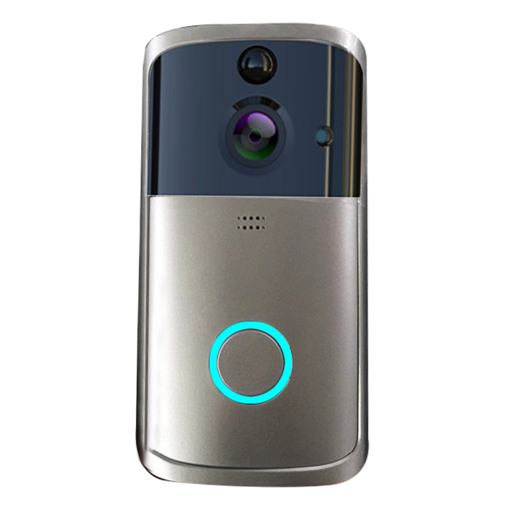 WiFi Video Doorbell Camera | HD | Night Vision | Two-Way Audio | APP Remote View | Motion Alert | 32GB TF | No Wiring | Black & Silver