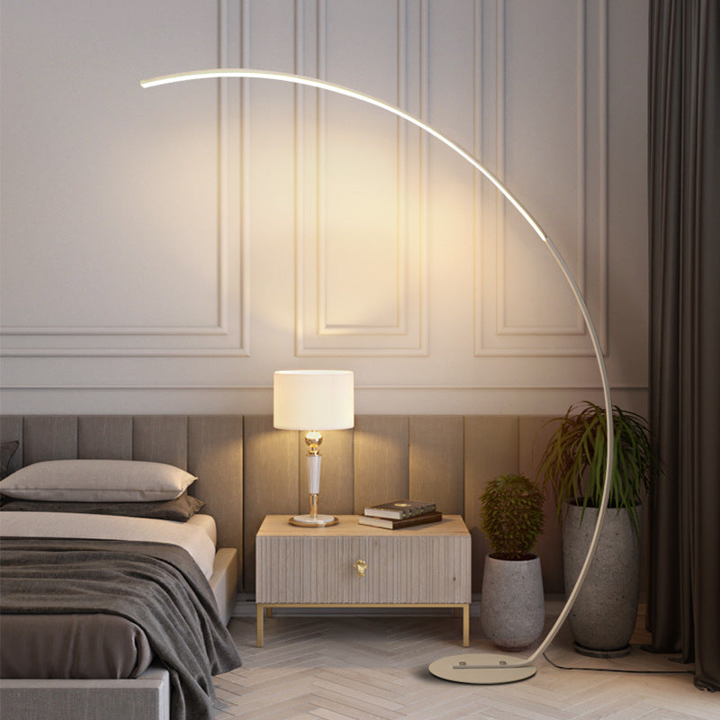 ZY-F1005 Modern Minimalist Aluminium LED Floor Lamp | 1200x1650mm, Safe ≤36V, Black & White, AU/EU/UK/US