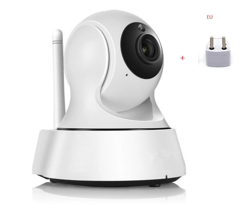 720P Pan-Tilt WiFi IP Security Camera | 355° Rotation | Night Vision | Two-Way Audio | SD Card | White