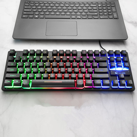 87-Key USB Gaming Mechanical Keyboard | TKL Tenkeyless | 36.5×13.5×3cm | 1.5m Cable | Universal | Game & Office
