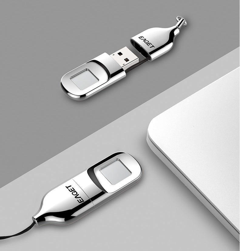 Fingerprint Encrypted USB Flash Drive | Metal Body | Biometric Security | USB 2.0 | 32GB & 64GB | Premium Gift