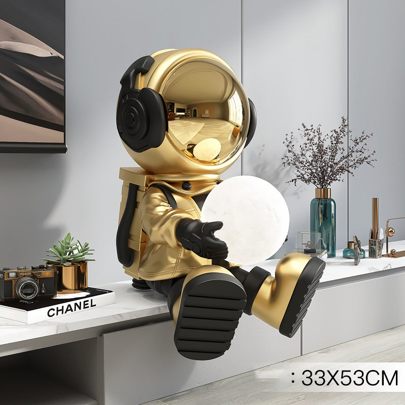 Galaxy Astronaut Night Light Ornament | 59x30cm, 6 Colour Styles, Glass Steel, Home Decor & Gift