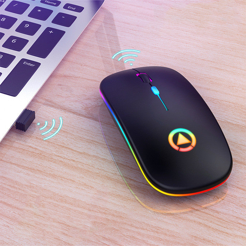 Ultra-Thin Wireless Mouse | 2.4GHz & Bluetooth 3-Mode | RGB | 1600 DPI | Rechargeable or Battery | 4 Colours