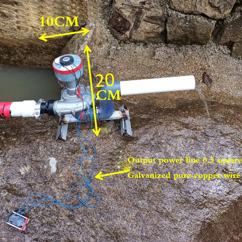 500W Micro Hydroelectric Water Generator | Pure Copper Coil, AC 220V 50Hz, Aluminum Alloy, Off-Grid Power