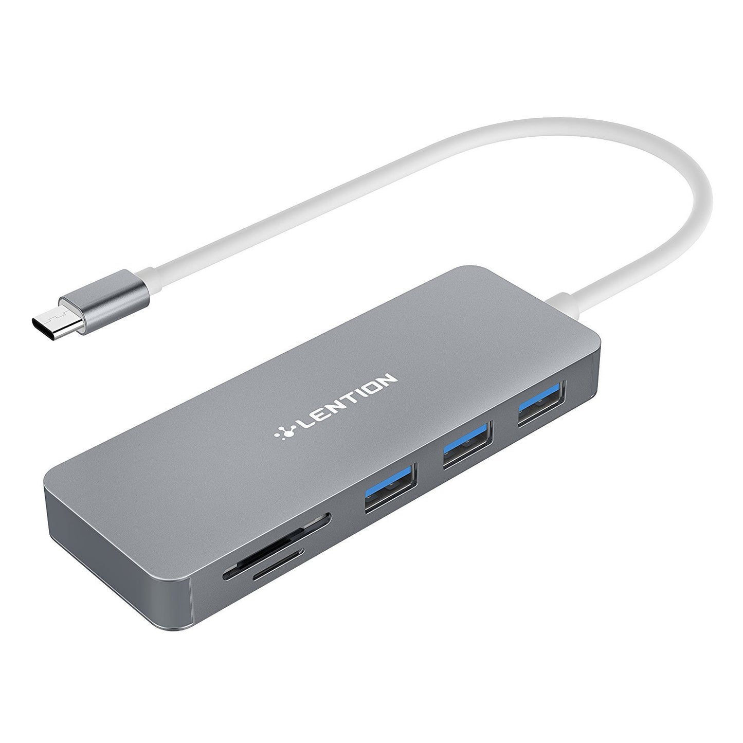 USB 3.0 Hub with SD & TF Card Reader | 5-in-1 | 3x USB 3.0 Ports | Bus Powered | Plug & Play