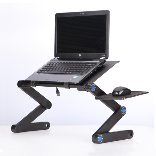 Portable Adjustable Laptop Stand | 360° Folding Legs | Magnesium Alloy | 5kg Load | One-Button Lock | USB Fan & Mouse Board Options | Black, Rose Pink & Silver
