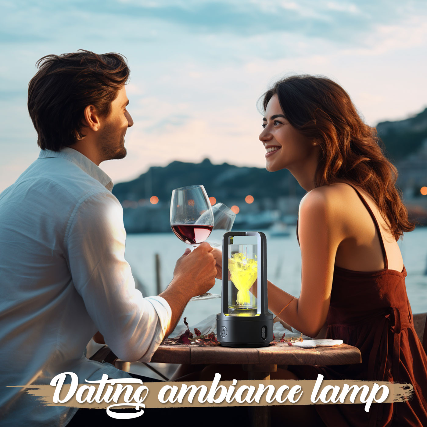 2-in-1 Bluetooth Speaker & LED Night Lamp | Acrylic & Crystal | Touch Sensor | 2,500mAh | 5W | Wireless Charging | 13 Motifs | Black & White | Valentine's Day Gift | Home & Party Decor