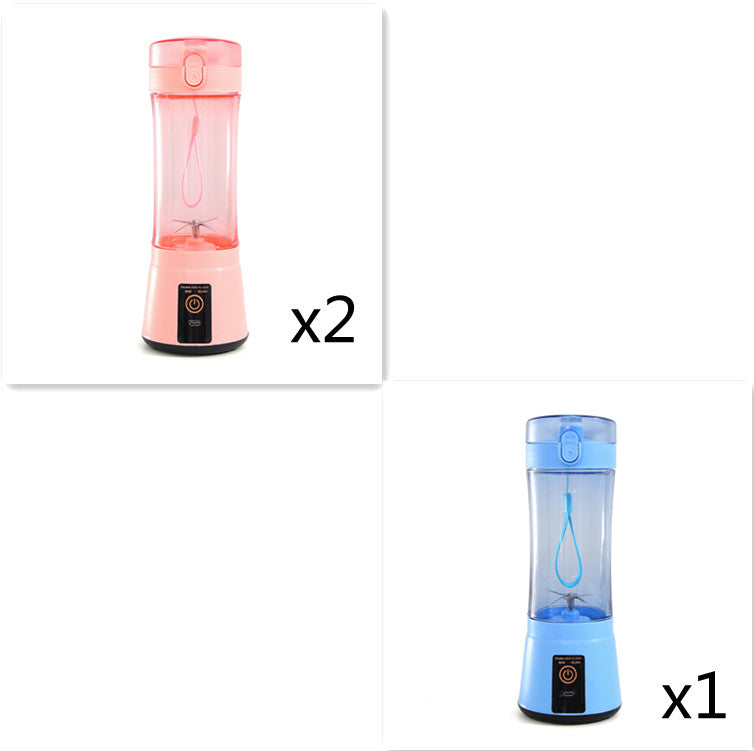 380ml USB Rechargeable Portable Personal Blender | 2000mAh, Food-Grade PC, Dual Safety Protection, Blue, Green, Pink & Yellow