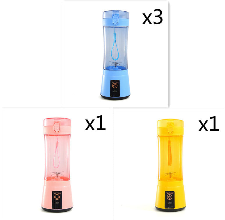 380ml USB Rechargeable Portable Personal Blender | 2000mAh, Food-Grade PC, Dual Safety Protection, Blue, Green, Pink & Yellow