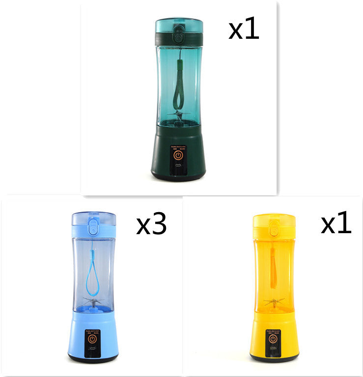 380ml USB Rechargeable Portable Personal Blender | 2000mAh, Food-Grade PC, Dual Safety Protection, Blue, Green, Pink & Yellow