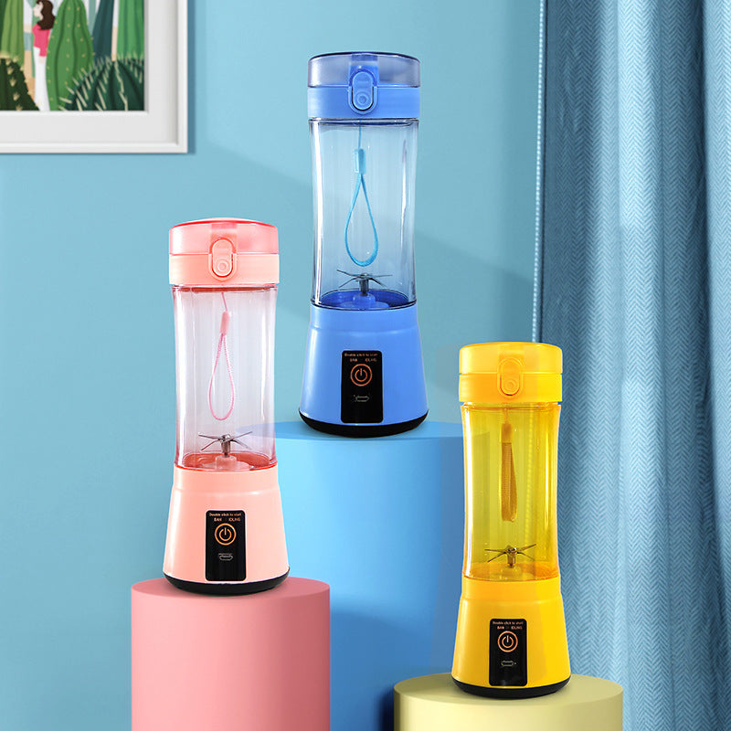 380ml USB Rechargeable Portable Personal Blender | 2000mAh, Food-Grade PC, Dual Safety Protection, Blue, Green, Pink & Yellow