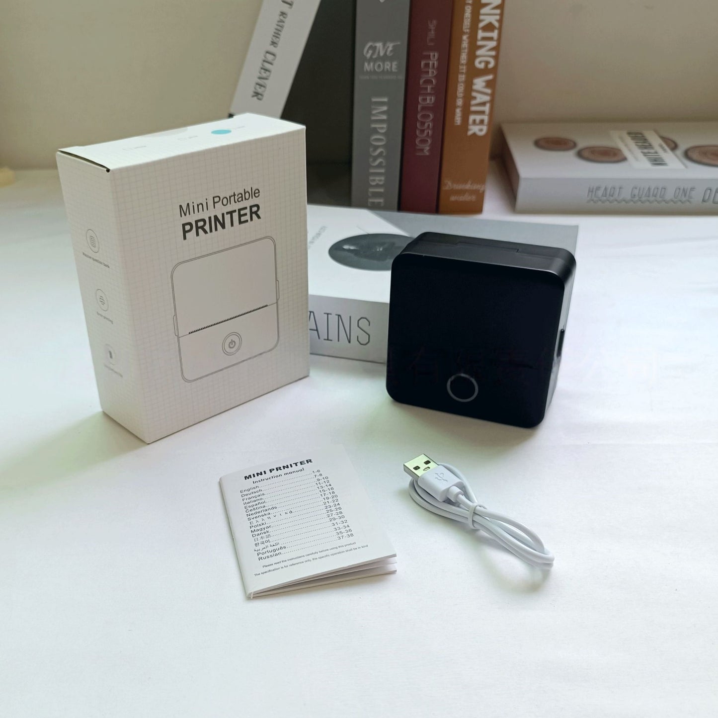 Portable Bluetooth Thermal Printer | BLE 4.0 | Photo, Banner & Text Printing | 800mAh | 1-Roll & 5-Roll | 7 Colours