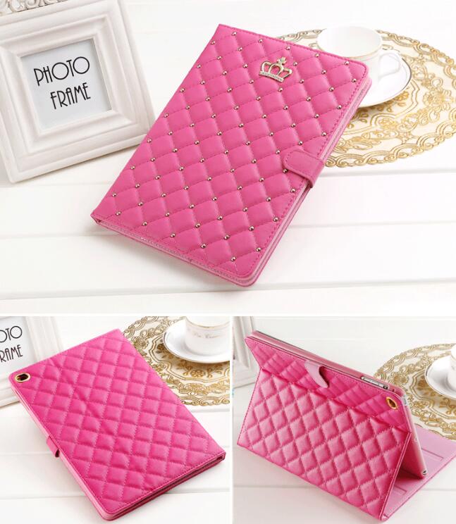 PU Leather iPad Case | Crown Design | PC Back | 8 Models | 5 Colours | iPad Mini, Air & Standard