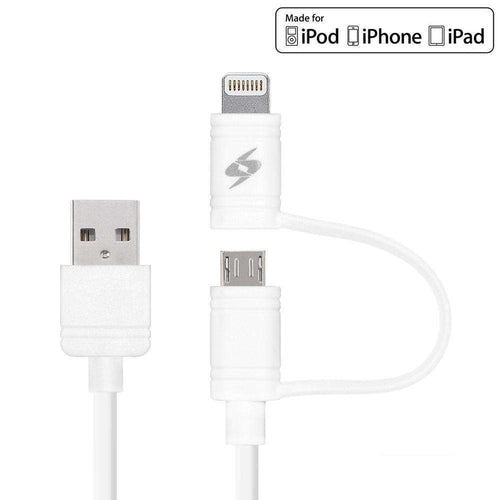 MFi Certified 2-in-1 Lightning & Micro USB Sync & Charge Cable – 1M