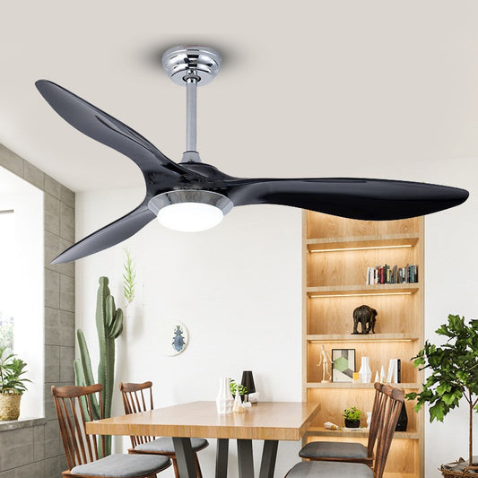 Model 1036 52-Inch ABS Fixed Blade LED Ceiling Fan with Remote | Low Voltage ≤36V, 3C Certified, Black & White