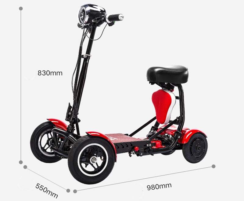 DH0305 Folding 4-Wheel Electric Mobility Scooter | Dual 250W Motor, 25km Range, Adults & Elderly