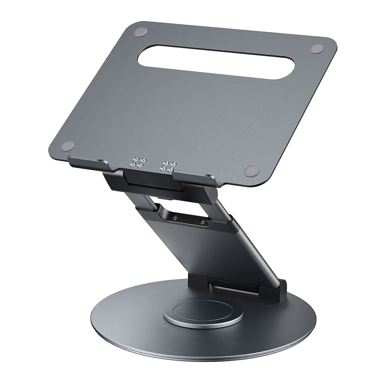 Aluminum Alloy Adjustable Laptop Stand | Ergonomic Desk Riser | Standard & 360° Rotating | Gray, Silver & Rose Gold