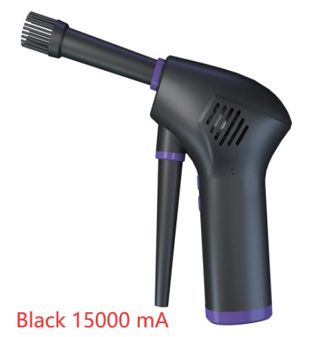 Cordless Electric Air Duster | 45,000 RPM | 70m/s | Built-In LED | Retractable Nozzle | 6,000mAh & 15,000mAh | USB & 220V | Black | Computer, Keyboard & Camera Cleaning