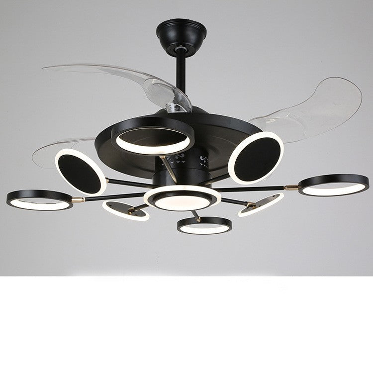 Nordic Magic Bean LED Ceiling Fan with Light | Tricolor Dimming, 42" & 48", 6 Styles, Remote Control, 220V