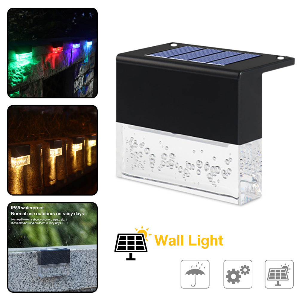 Solar LED Step & Fence Light | IP65 Waterproof | Warm White & RGB | 8–9hr | 100K hr Lifespan | 1, 4, 6 & 8pc | Black