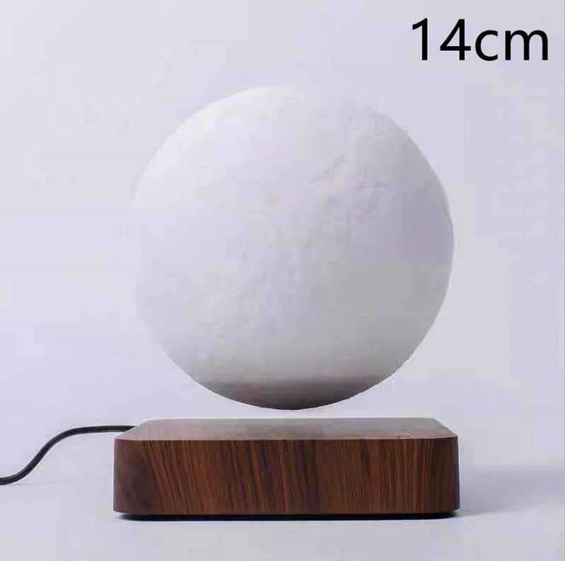 3D Magnetic Levitation Moon Night Light | 14cm | 12V | Touch Switch | Wood Base | 15mm Float | AU, EU, UK & US