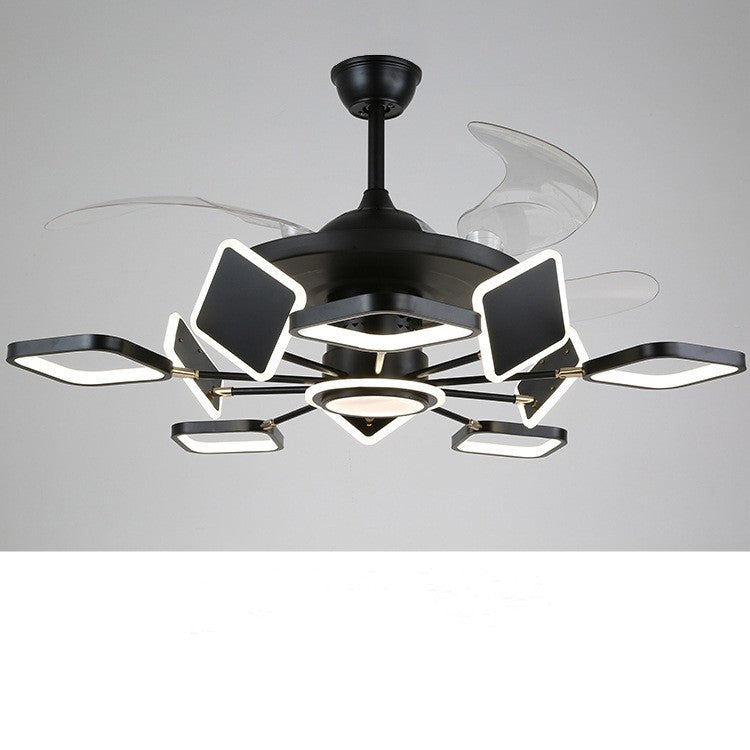 Nordic Magic Bean LED Ceiling Fan with Light | Tricolor Dimming, 42" & 48", 6 Styles, Remote Control, 220V