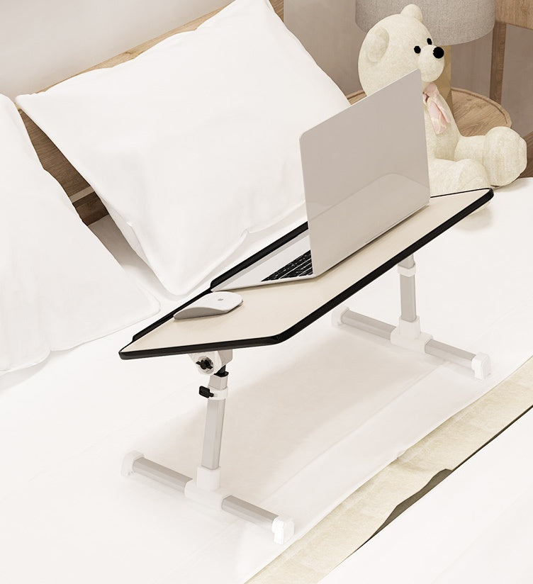 Foldable Adjustable Laptop Desk Stand & Lap Table | Height & Angle Adjustable | 52×30cm | Wood Panel | Home, Bed & Office