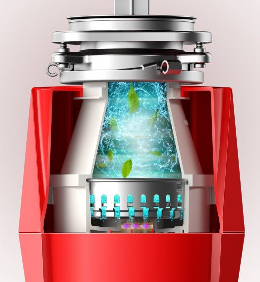 800W Household Kitchen Garbage Disposal Machine | Metal & Plastic, 220V, 3 Colors, Under-Sink