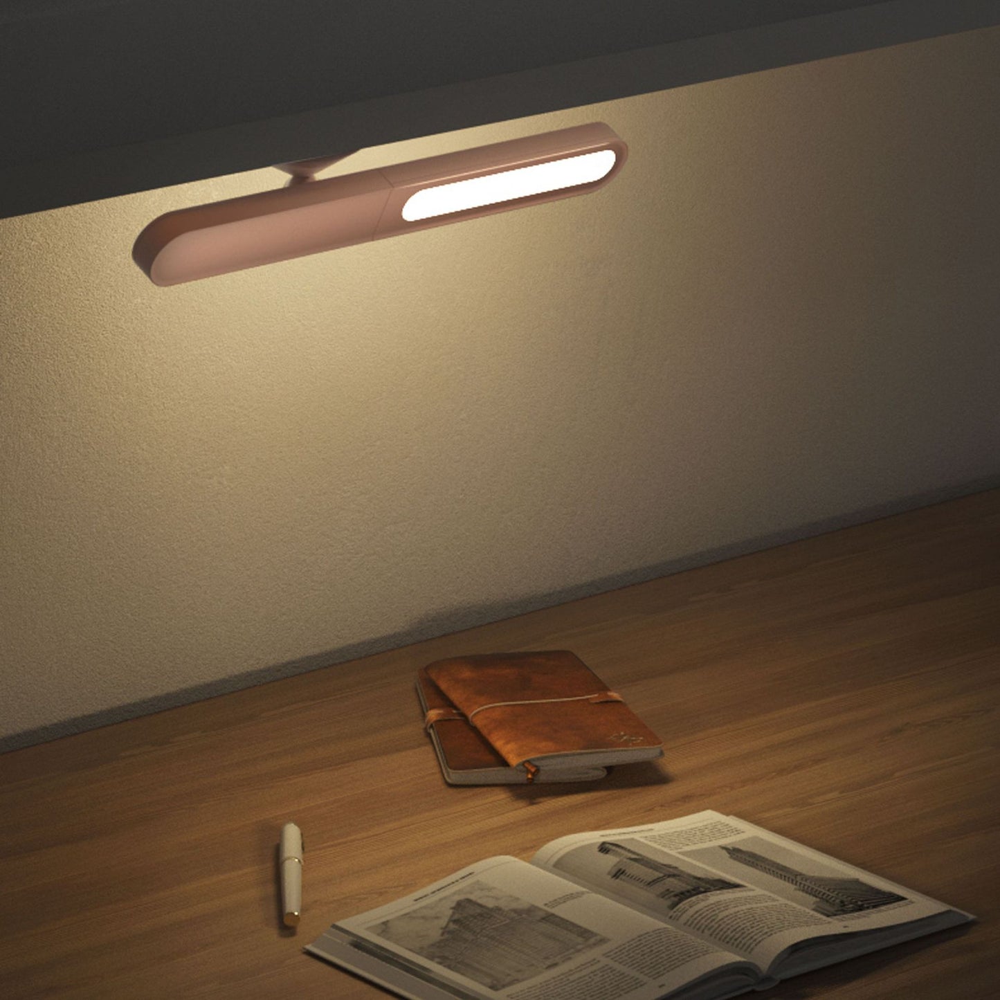Magnetic Suction Touch Table Lamp | Geometric Design | USB | PC Shade | European Style | Khaki & White | 1PC & 2PCS