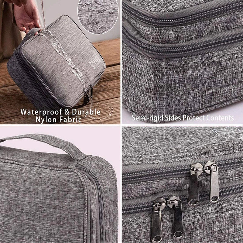 Double Layer Electronics Organizer Bag – Waterproof Travel Cable Case