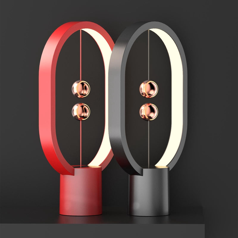 Magnetic Floating Switch LED Table Lamp | 20,000hr | USB & Rechargeable | 2 Sizes | Black, Green, Pink, Red, White & Wood | Bedroom & Bedside Decor