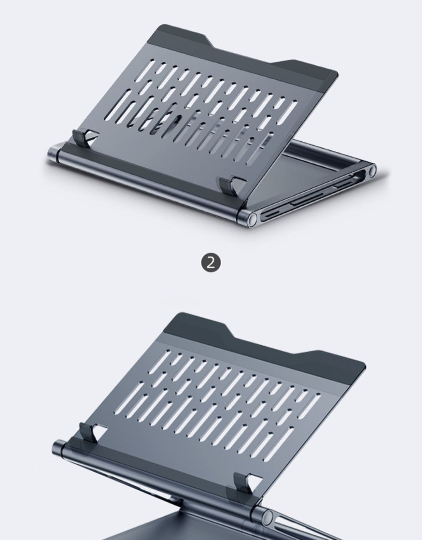 Aluminium Laptop Stand | Stand Only, 7-in-1 & 8-in-1 Docking Station Options | Model NBS01 | Deep Space Grey