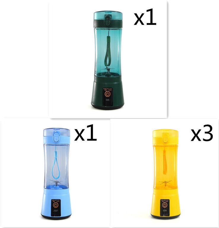 380ml USB Rechargeable Portable Personal Blender | 2000mAh, Food-Grade PC, Dual Safety Protection, Blue, Green, Pink & Yellow