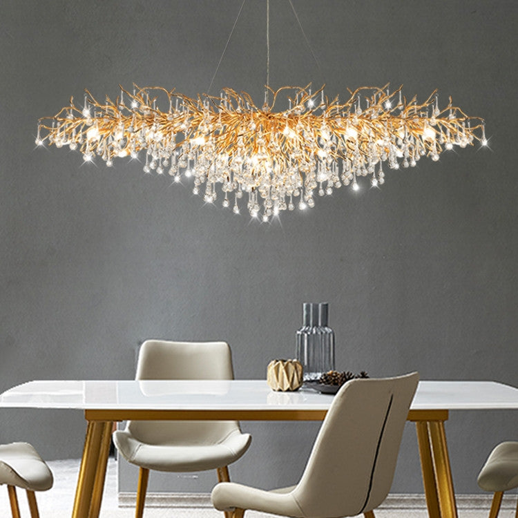 16-Head French Luxury Crystal Chandelier | Electroplated Aluminum, 21-30W, Universal Voltage, 2 Sizes